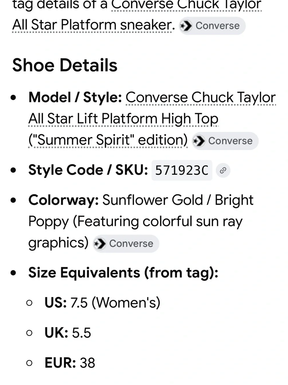 Converse Summer Spirit High-Top Sneakers in Pink, Yellow & Cream